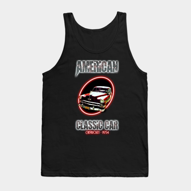 Classic car Design 2020 vintage modern neon lights Tank Top by Decoches